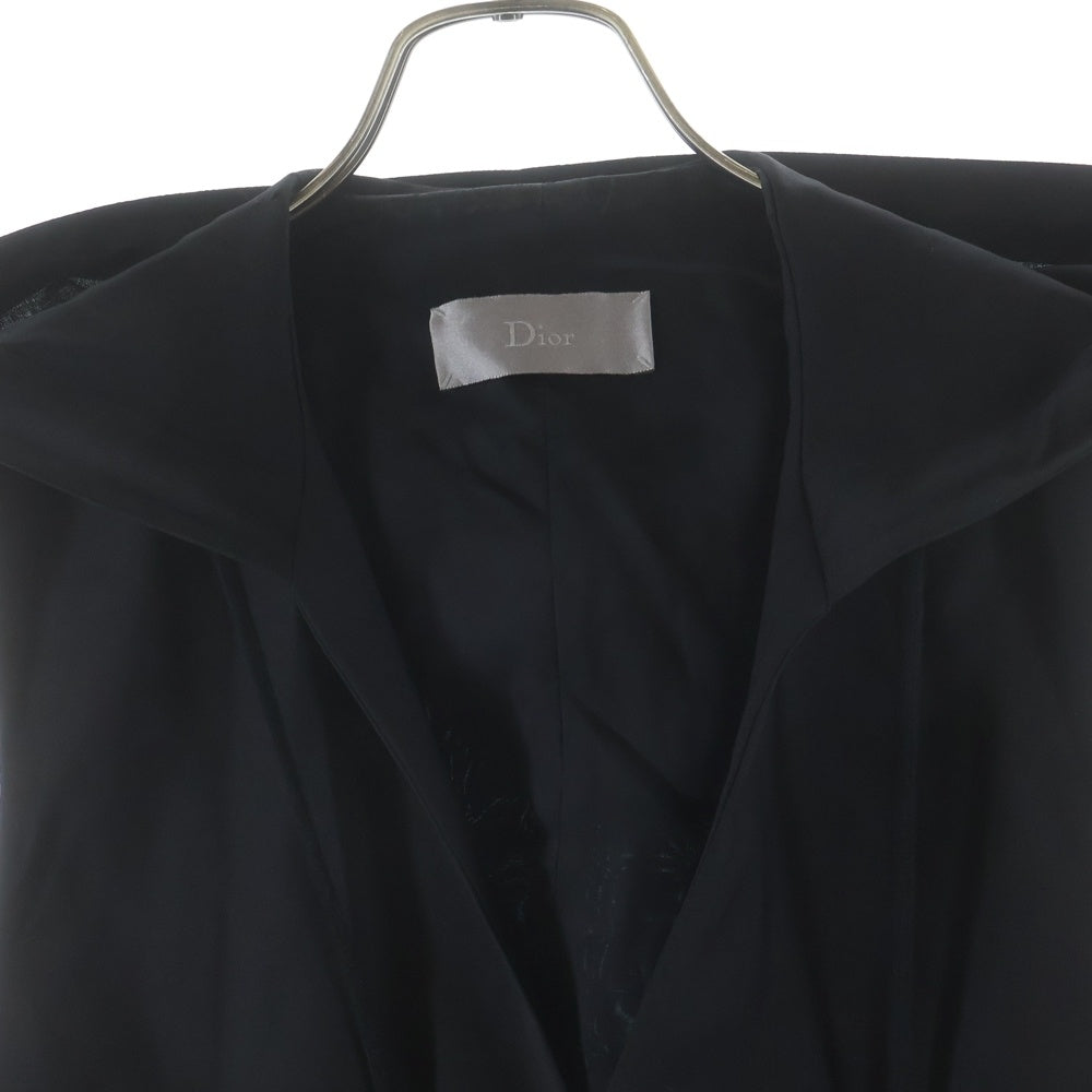 Dior HOMME(ディオールオム) 10SS クリスヴァンアッシュ期 フーデッドデザイン ウールジレベスト ブラック 0E3160700559