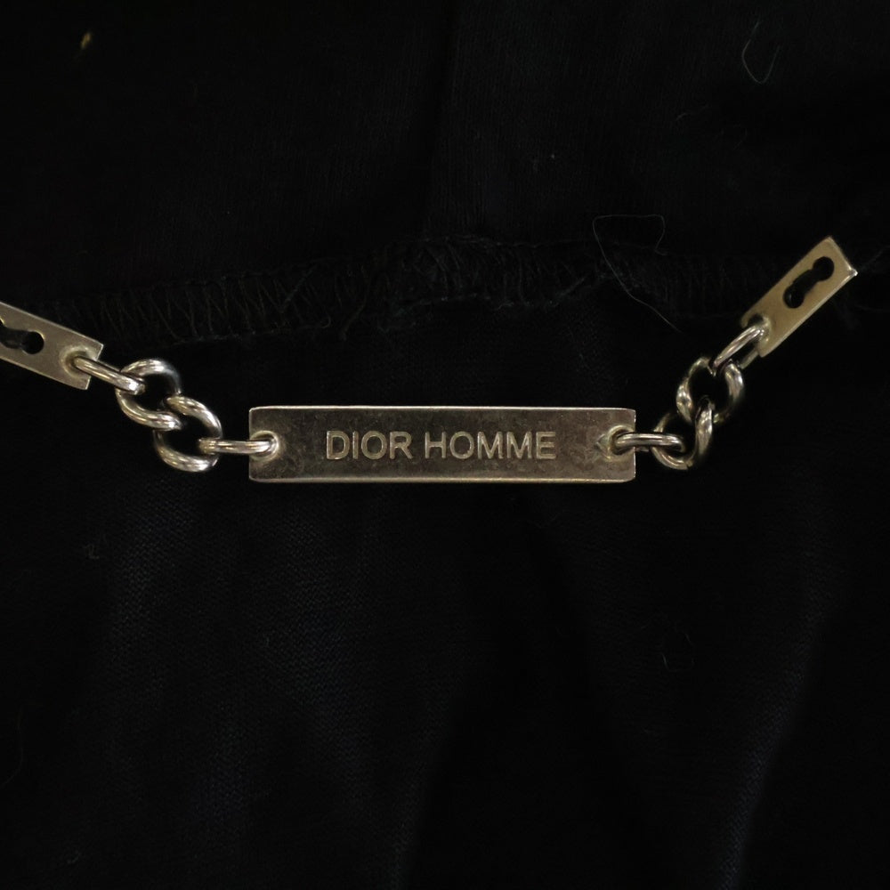 Dior HOMME(ディオールオム) 04SS エディ期 Dロゴプリント ライトウエイト コットン プルオーバーパーカー ブラック 4SH3058205