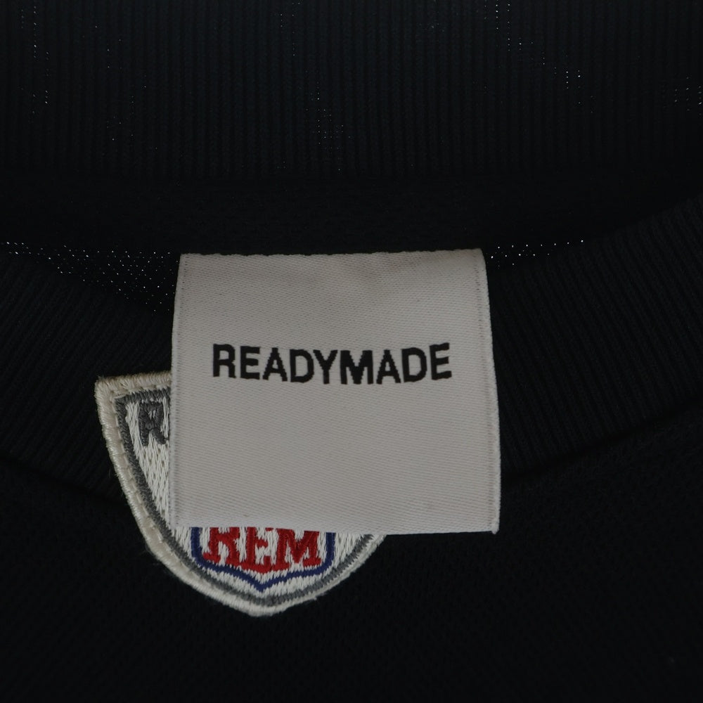 READY MADE(レディメイド) 23SS GAME SHIRT SMILE スマイル ポリエステル Vネック ゲームシャツ カットソー ブラック RE-PO-BK-00-00-249