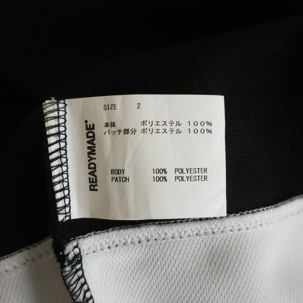 READY MADE(レディメイド) 23SS GAME SHIRT SMILE スマイル ポリエステル Vネック ゲームシャツ カットソー ブラック RE-PO-BK-00-00-249
