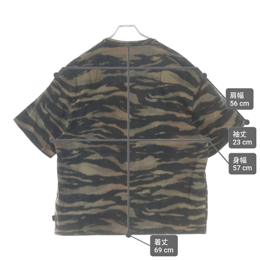 JIL SANDER(ジルサンダー) 25SS T-SHIRT CN SS 総柄 異素材切替 胸ポケット クルーネック 半袖Tシャツ カットソー マルチカラー J22GC0198 J20291