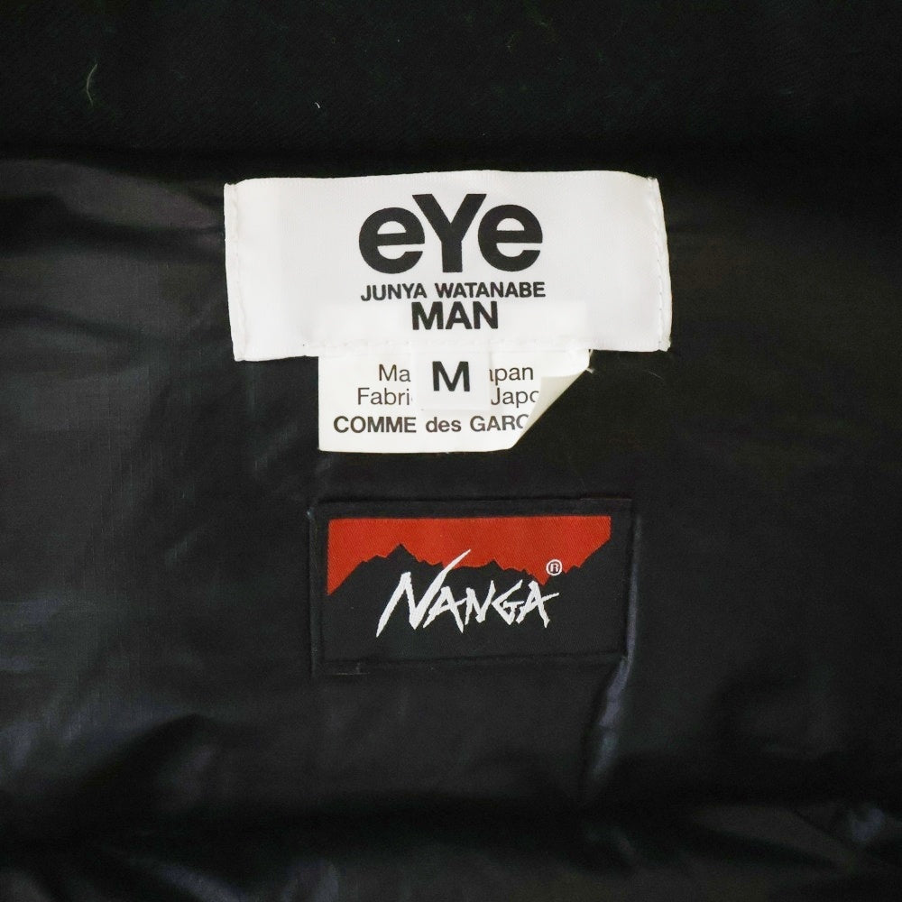 eYe COMME des GARCONS JUNYA WATANABE MAN(アイ コム デ ギャルソン ジュンヤ ワタナベ マン) ×NANGA AD2025 ナンガ ECWCS GEN3 LEVEL7タイプ ウールサージ撥水加工 ダウンジャケット ブラック WP-J914