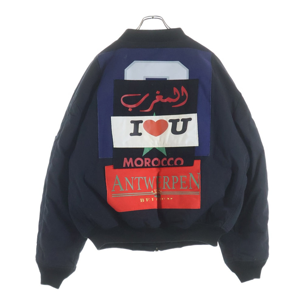 VETEMENTS(ヴェトモン) 18AW ×アルファインダストリーズ オーバーサイズ パッチワーク ボンバージャケット ブルゾン ブラック UAH19JA303