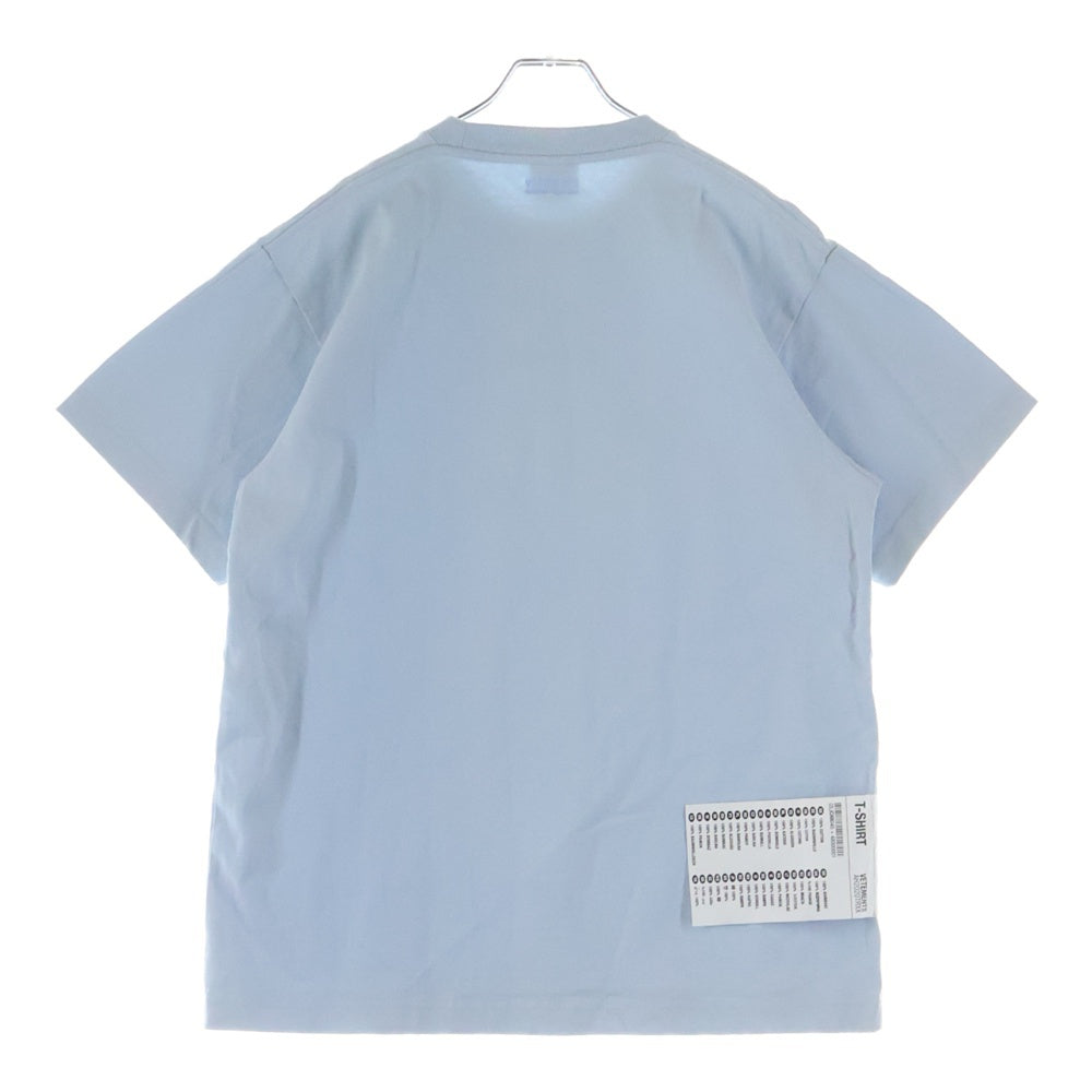 VETEMENTS(ヴェトモン) 19AW INVERTED LOGO T-SHIRT ロゴプリント クルーネック 半袖Tシャツ カットソー ブルー UAH20TR613
