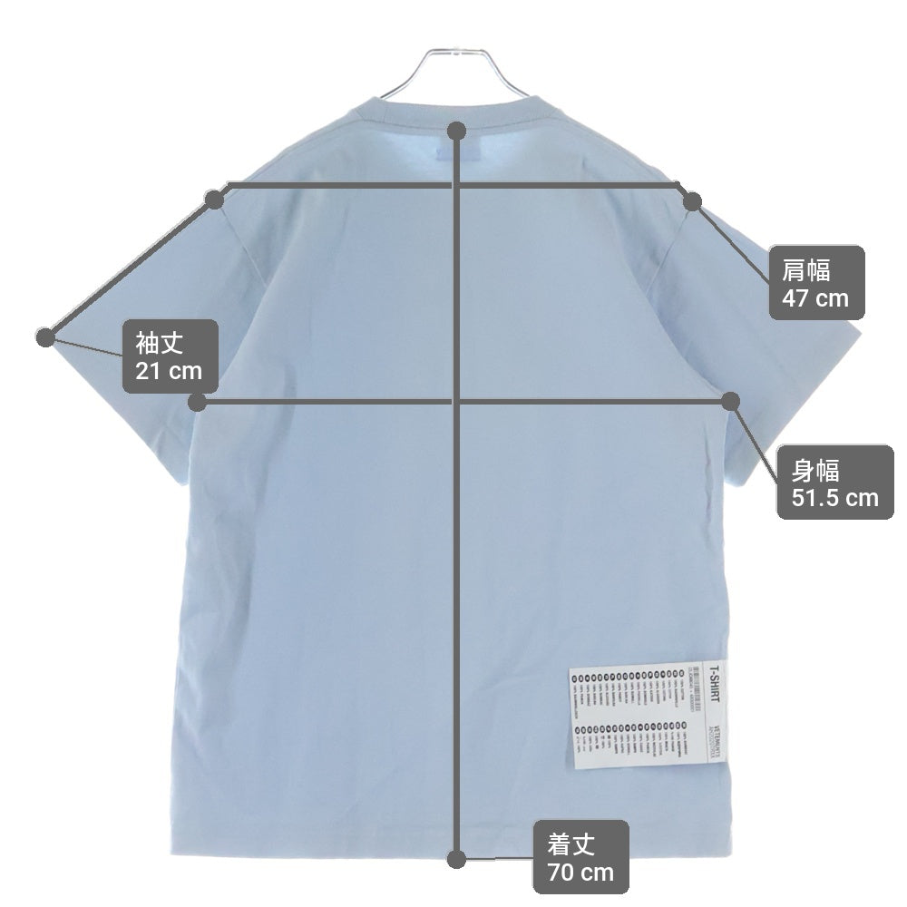 VETEMENTS(ヴェトモン) 19AW INVERTED LOGO T-SHIRT ロゴプリント クルーネック 半袖Tシャツ カットソー ブルー UAH20TR613
