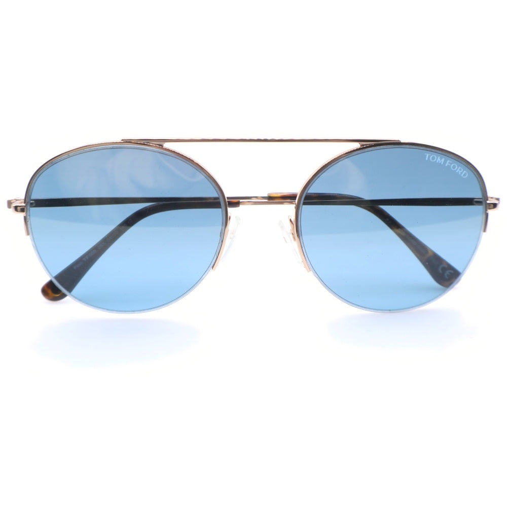 TOM FORD(トムフォード) TF668 28X ハーフリム カラーレンズ サングラス アイウェア メガネ ゴールド