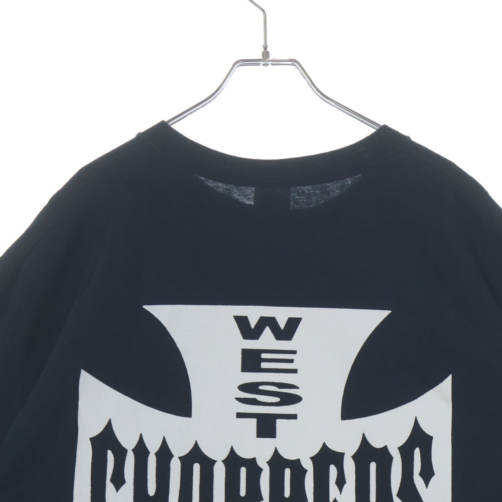 VINTAGE(ヴィンテージ) 00s WEST COAST CHOPPERS IRON CROSS ウェストコーストチョッパーズ アイロンクロス 両面プリント クルーネック半袖Tシャツカットソー ブラック