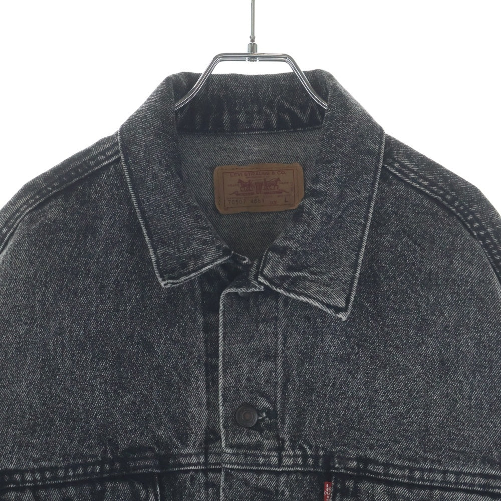 Levi's(リーバイス) 90s VINTAGE 70507-4861 ヴィンテージ ボタン裏527 先染めブラック USA製 デニムトラッカージャケット ブラック