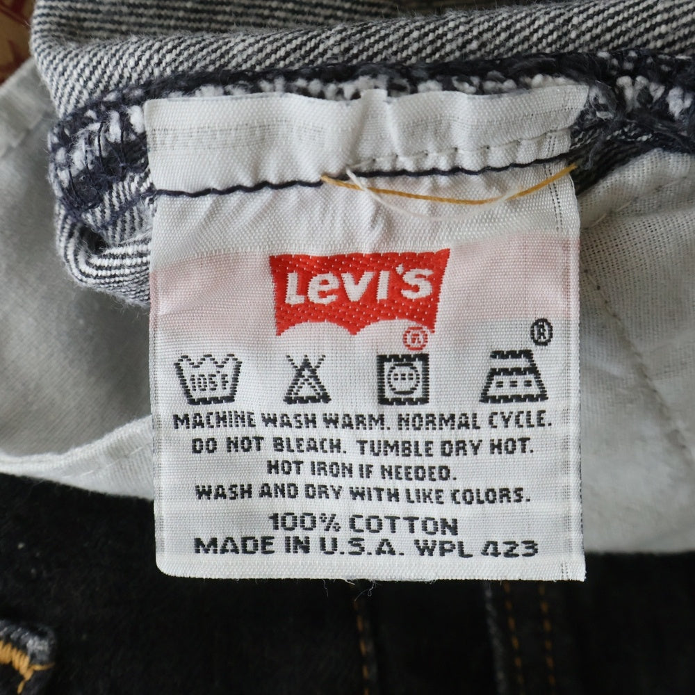 Levi's(リーバイス) 00s VINTAGE 501 ヴィンテージ ボタン裏553 USA製 先染めブラック デニムパンツ ブラック 501-0155