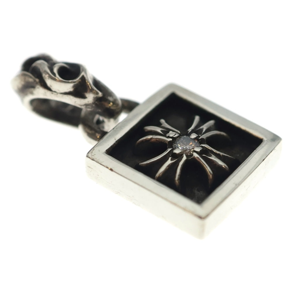 CHROME HEARTS(クロムハーツ) FRAMED CH PLUS 1DIA フレームドCHプラス 1ダイヤ ペンダントトップ シルバー