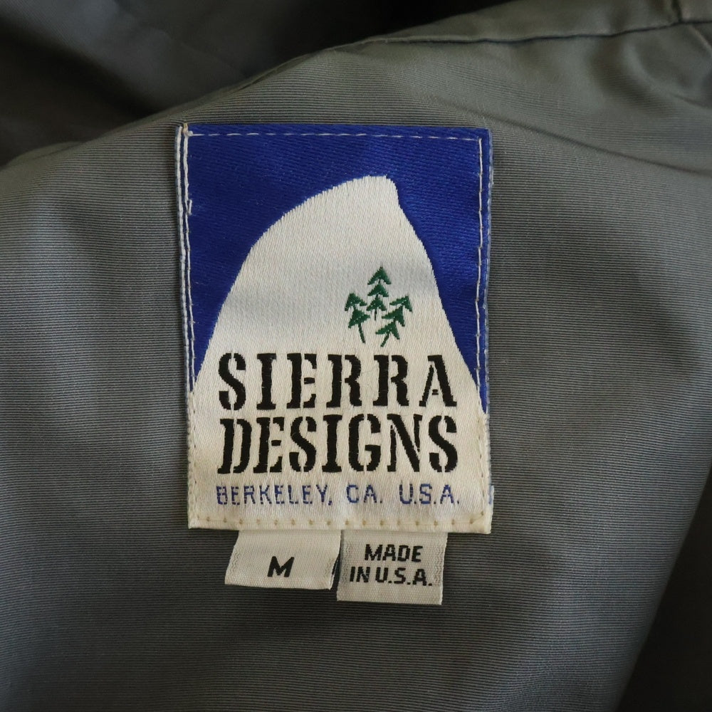 SIERRA DESIGNS(シェラデザイン) 90S VINTAGE 3本杉 ヴィンテージ 60/40クロス ロゴボタン フーデッドマウンテンパーカー ナイロンジャケット ネイビー