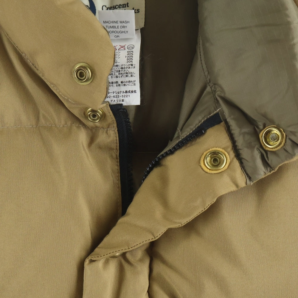 NO BRAND(ノーブランド) CRESCENT DOWN WORKS Italian Vest クレセントダウンワークス イタリアンダウンベスト ブラウン