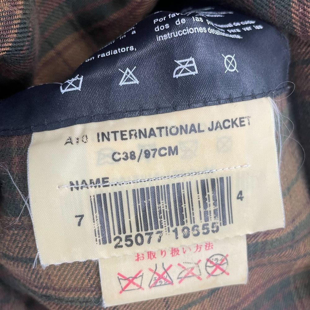 Barbour(バブアー) A10 INTERNATIONAL JACKET インターナショナル ワックスコーティング オイルドジャケット ブラウン