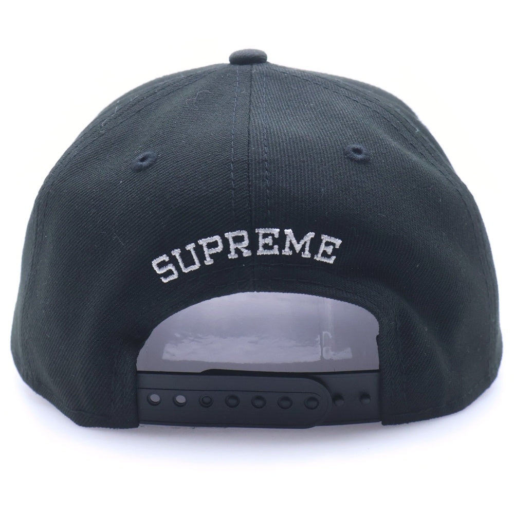 SUPREME(シュプリーム) 25AW Sharp Spellout Adjustable New Era シャープスペルアウト アジャスタブルニューエラ 5パネル エンブロイダリーロゴ ベースボールキャップ 帽子 ブラック
