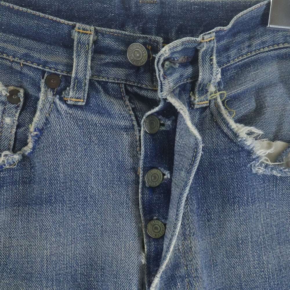 Levi's(リーバイス) 50S VINTAGE 501XX 紙パッチ移行期 両面ビッグE ボタン裏無刻印 オフセット 隠しリベット ボタンフライデニムパンツ インディゴ
