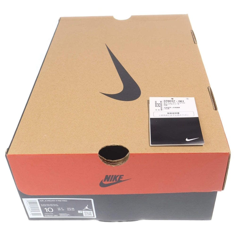 NIKE(ナイキ) AIR JORDAN 11 RETRO BRED エアジョーダン11 レトロ ブレッド ハイカットスニーカー ブラック/レッド US10/28cm 378037-061