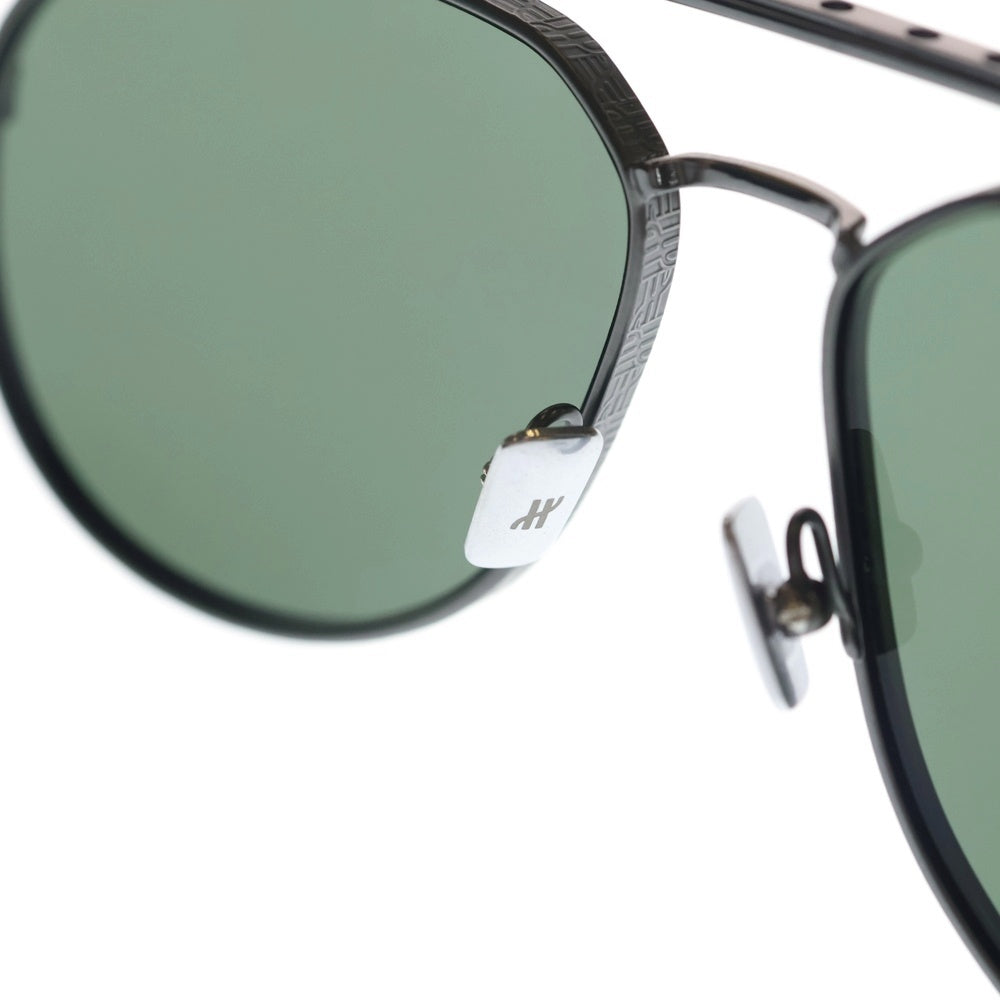 HUBLOT(ウブロ) POLARIZED ティアドロップシェイプ カラーレンズ サングラス メガネ グリーン/ブラック H012.078