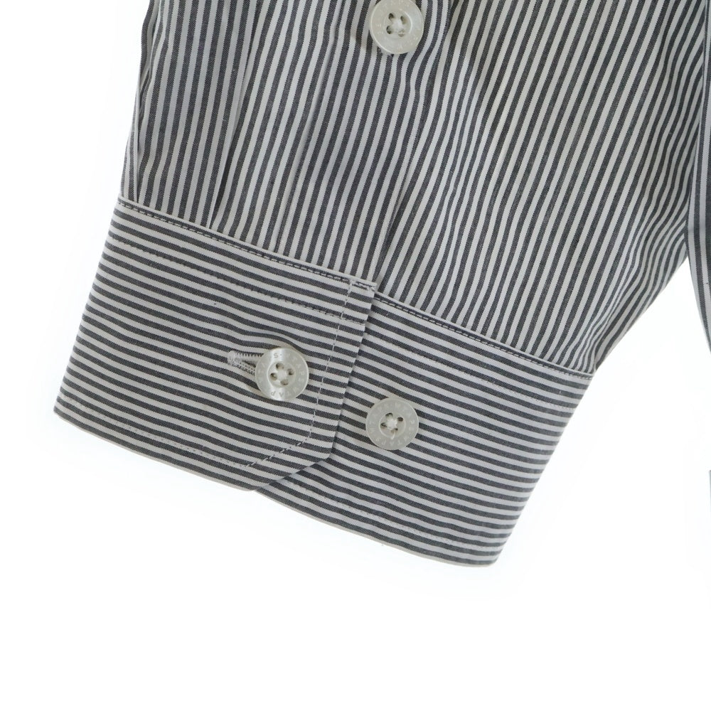 WTAPS(ダブルタップス) 23AW BROADCLOTH.TEXTILE.PROTECT ブロードクロス テキスタイル プロテクト ボタンダウン ストライプ長袖シャツ グレー 232GWDT-SHM03