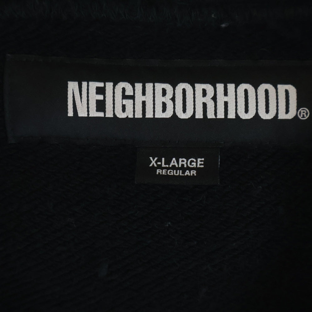 NEIGHBORHOOD(ネイバーフッド) 22AW ×BOUNTY HUNTER PULLOVER PARKA バウンティハンター フロントロゴエンブロイダリー プルオーバーパーカー フーディー ブラック 222UWBHN-CSM01S
