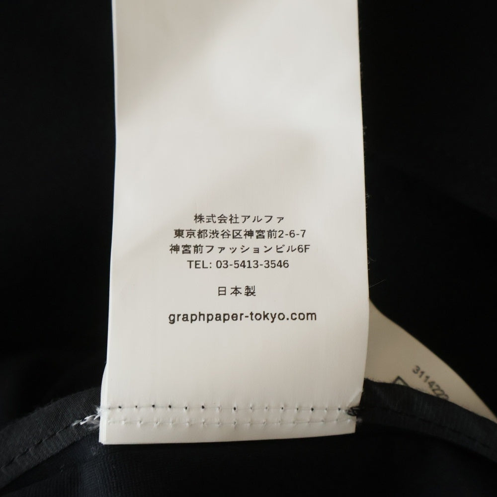Graphpaper(グラフペーパー) 25SS Compact Ponte Jacket コンパクトポンチ 2B シングルテーラードジャケット ブラック GM251-20176B
