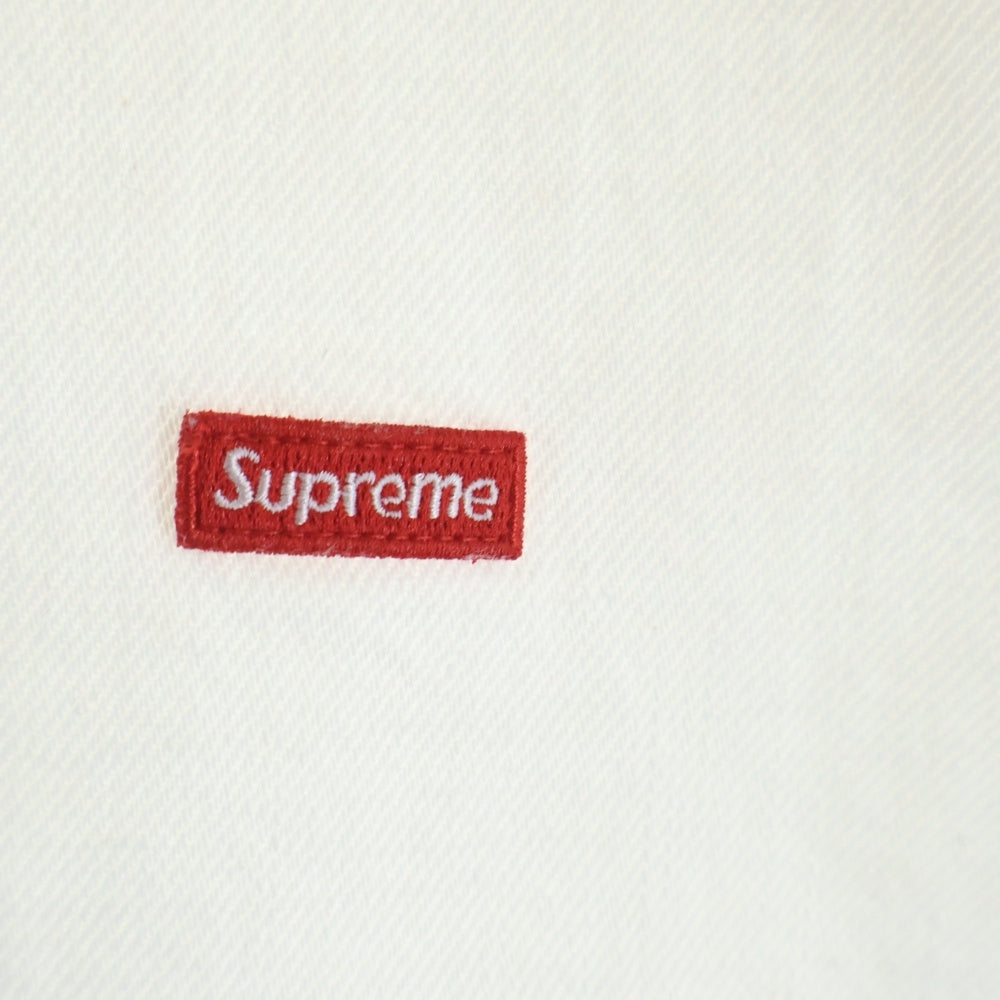 SUPREME(シュプリーム) 25AW Small Box Denim Shirt スモールボックス ロゴパッチ レギュラーカラー デニムシャツ ホワイト