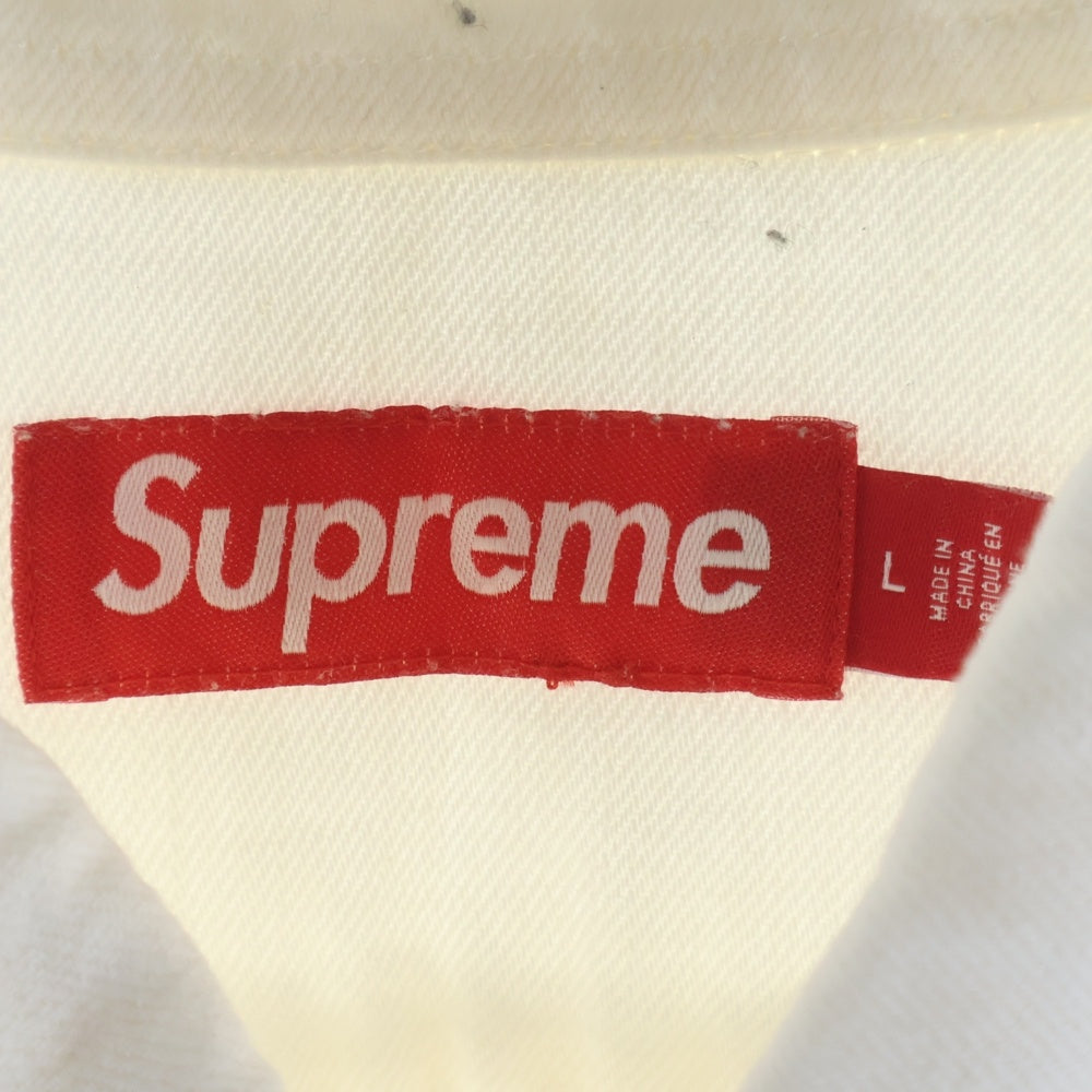 SUPREME(シュプリーム) 25AW Small Box Denim Shirt スモールボックス ロゴパッチ レギュラーカラー デニムシャツ ホワイト