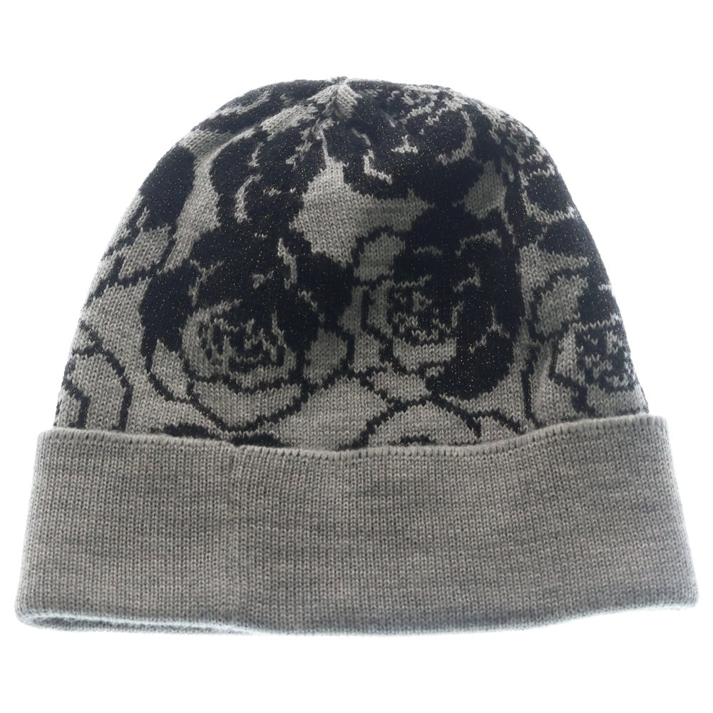 美品✨シャネル カシミヤ95％ ココマーク ニット帽 グレー CHANEL(シャネル) カメリア ココマーク カシミヤ混 ウールニット