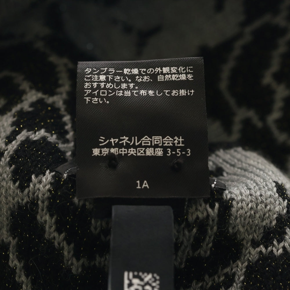 CHANEL(シャネル) カメリア ココマーク カシミヤ混 ウールニット