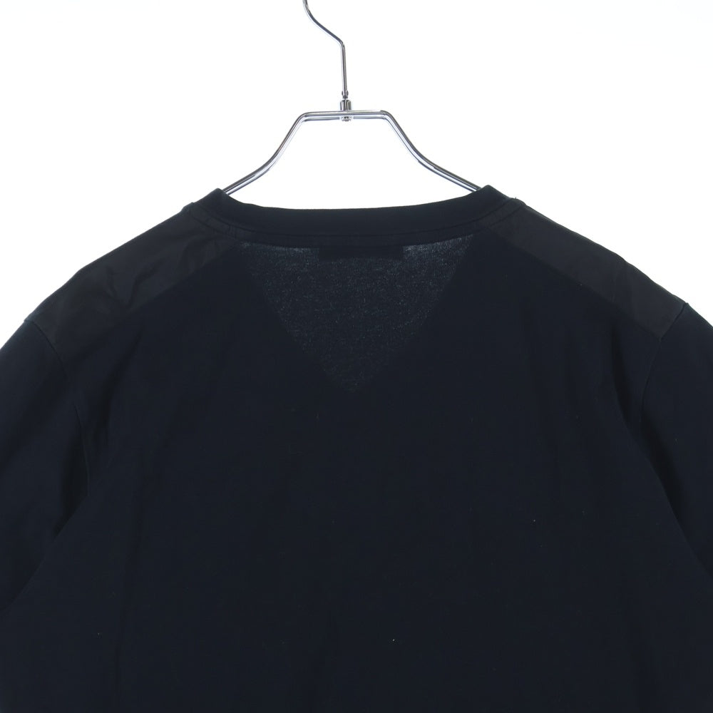PRADA(プラダ) ラバーロゴデザイン Vネック 半袖Tシャツ カットソー ネイビー SJN251 R192 710