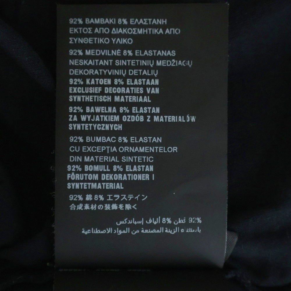 PRADA(プラダ) ラバーロゴデザイン Vネック 半袖Tシャツ カットソー ネイビー SJN251 R192 710