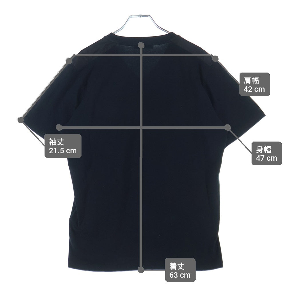 PRADA(プラダ) ラバーロゴデザイン Vネック 半袖Tシャツ カットソー ネイビー SJN251 R192 710