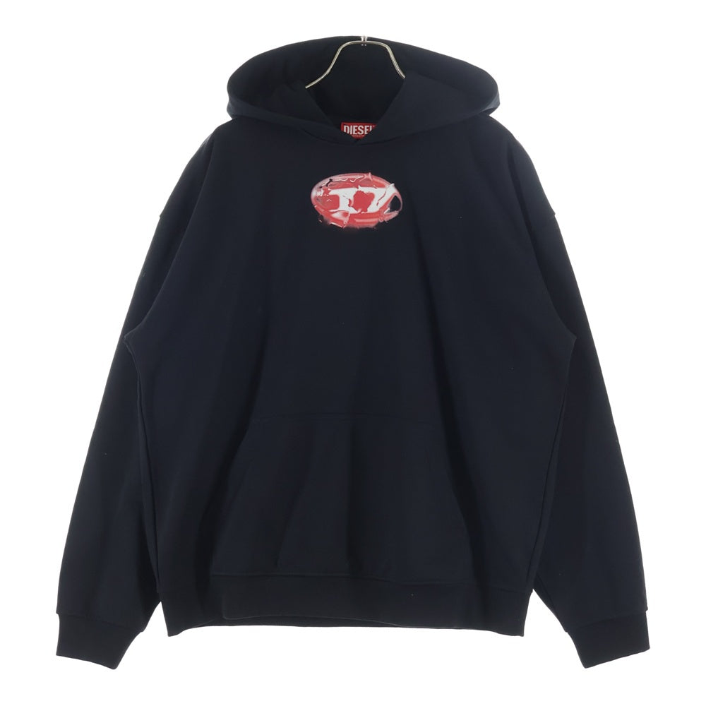 DIESEL(ディーゼル) S-BOXT-HOOD-K3 両面プリントデザイン スウェット プルオーバーパーカー ブラック A15724 0HAYT