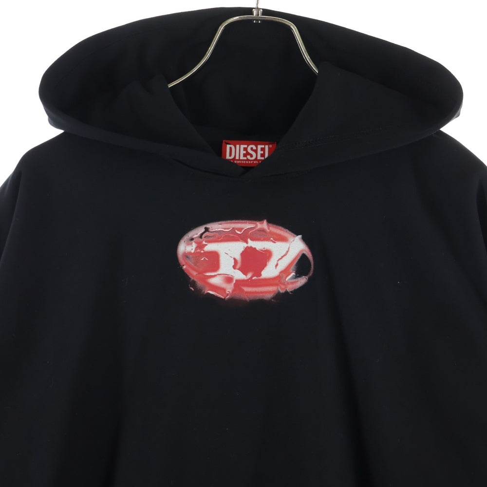 DIESEL(ディーゼル) S-BOXT-HOOD-K3 両面プリントデザイン スウェット プルオーバーパーカー ブラック A15724 0HAYT