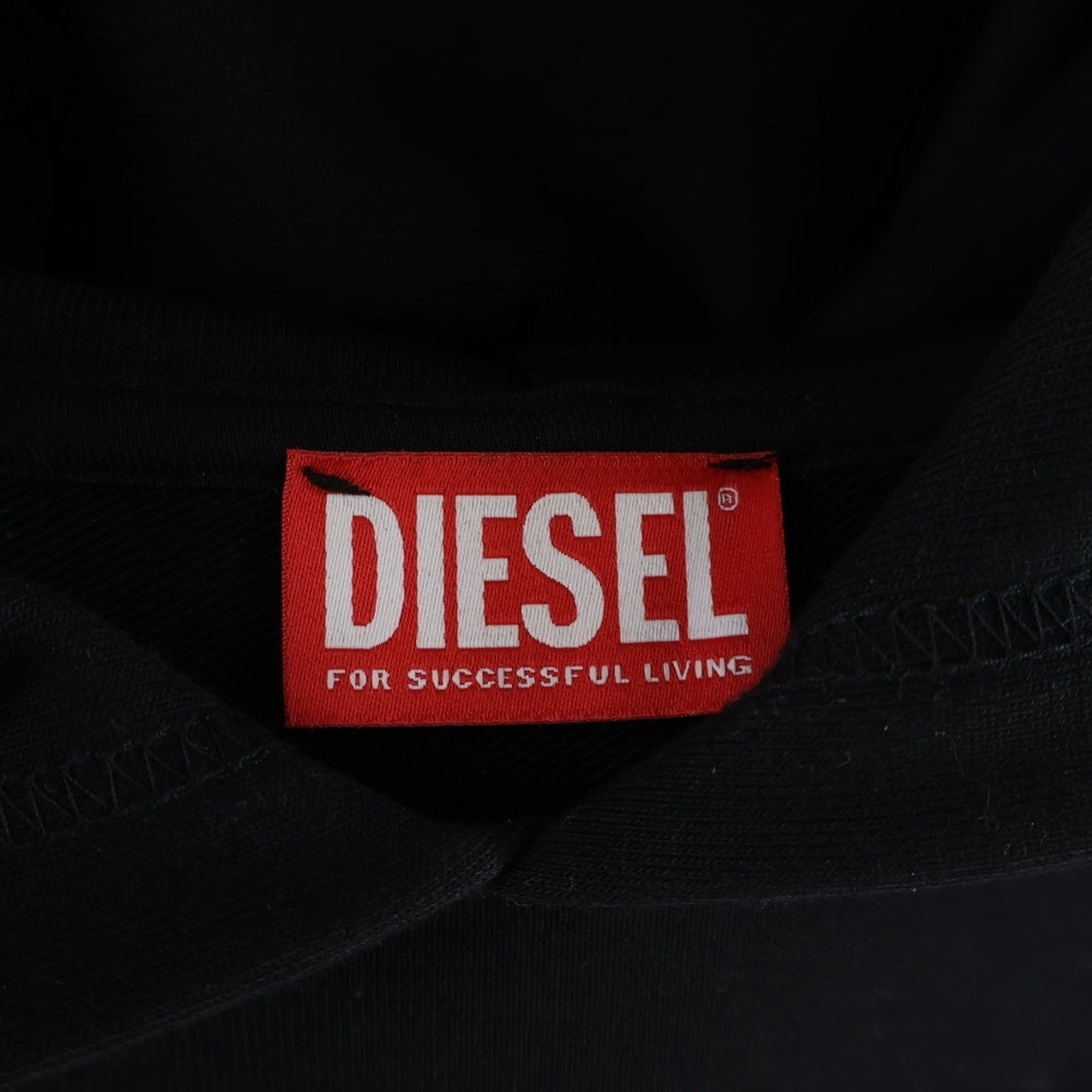 DIESEL(ディーゼル) S-BOXT-HOOD-K3 両面プリントデザイン スウェット プルオーバーパーカー ブラック A15724 0HAYT