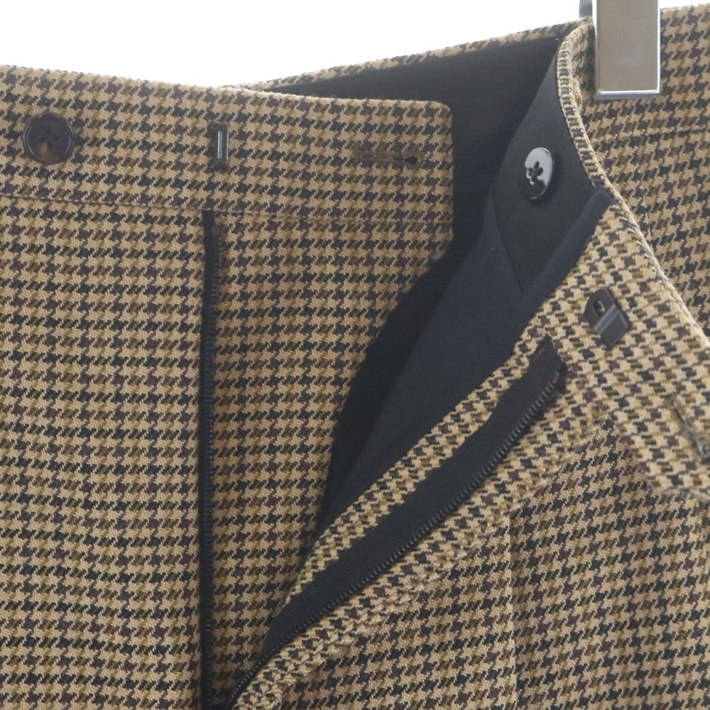 CELINE(セリーヌ) 21AW ハウンドトゥース 千鳥格子柄 スケートパンツ スラックス ブラウン 2P519192K
