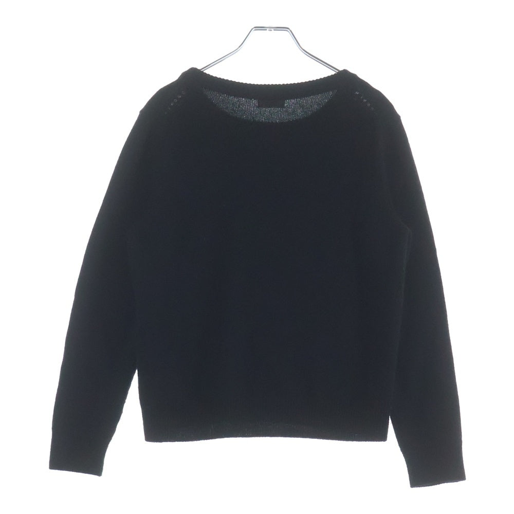 CELINE(セリーヌ) ロゴエンブロイダリー ヘリテージ カシミア クルーネックセーター レディース ブラック RY02N317V.38NO