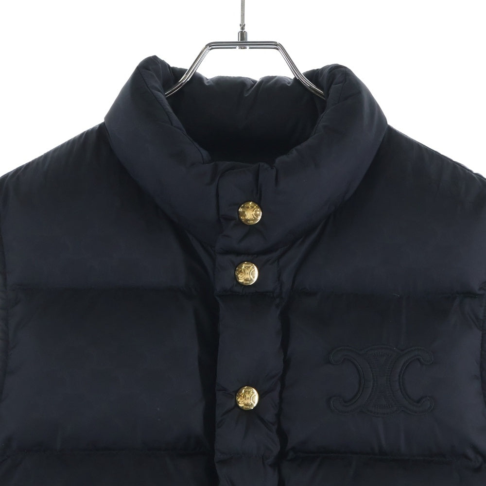 CELINE(セリーヌ) トリオンフパッチ モノグラム キルティングスタンドカラーパデッドベスト ブラック 2W987795W.38NO