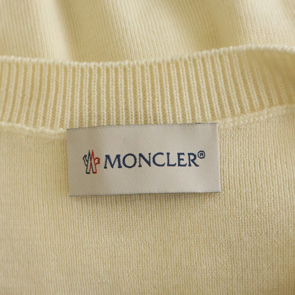 MONCLER(モンクレール) 22AW CARDIGAN TRICOT ニット切替 ノーカラー ダウンジャケット ホワイト レディース H20939B51000 A9018