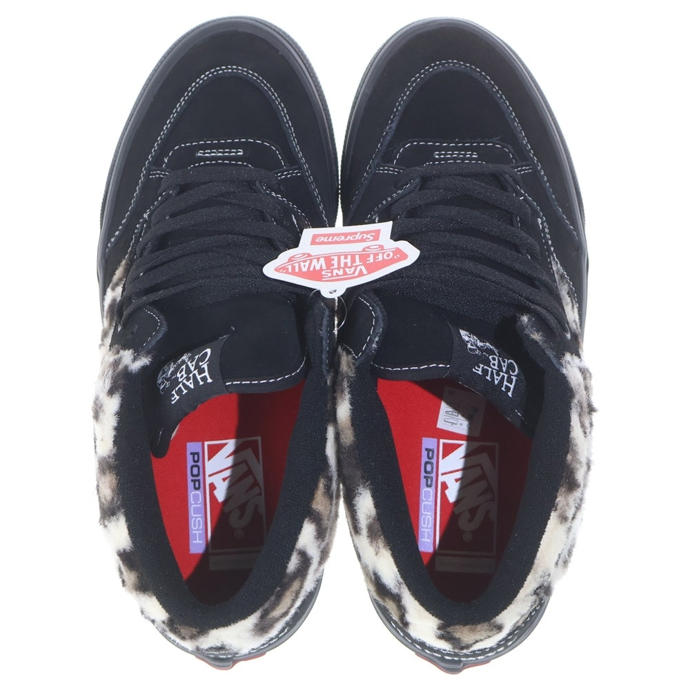 SUPREME(シュプリーム) 23AW ×Vans Leopard Half Cab バンズ レオパードハーフキャブ ミッドカットスニーカー ブラック/ベージュ US9.5/27.5cm 508357