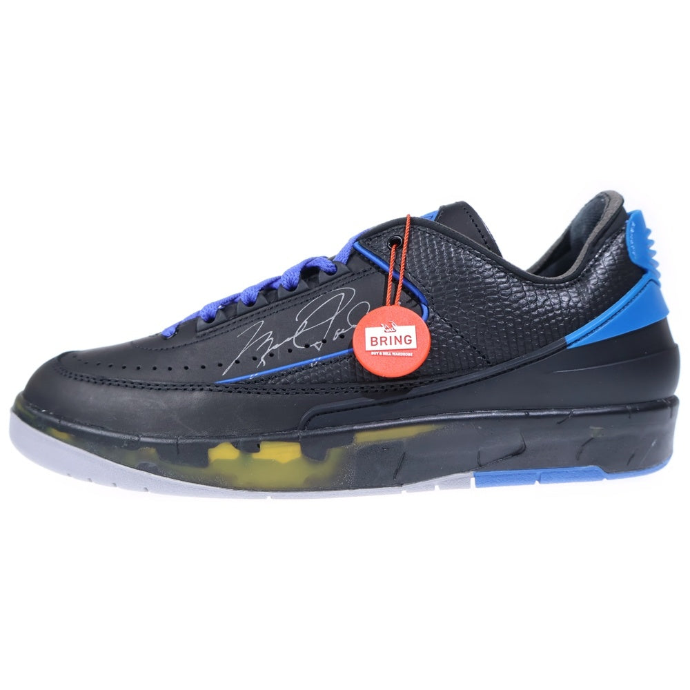 NIKE(ナイキ) ×OFF-WHITE AIR JORDAN 2 RETRO LOW SP オフホワイト エアジョーダン2 レトロ ローカットスニーカー ブラック/ブルー US9.5/27.5cm DJ4375-004