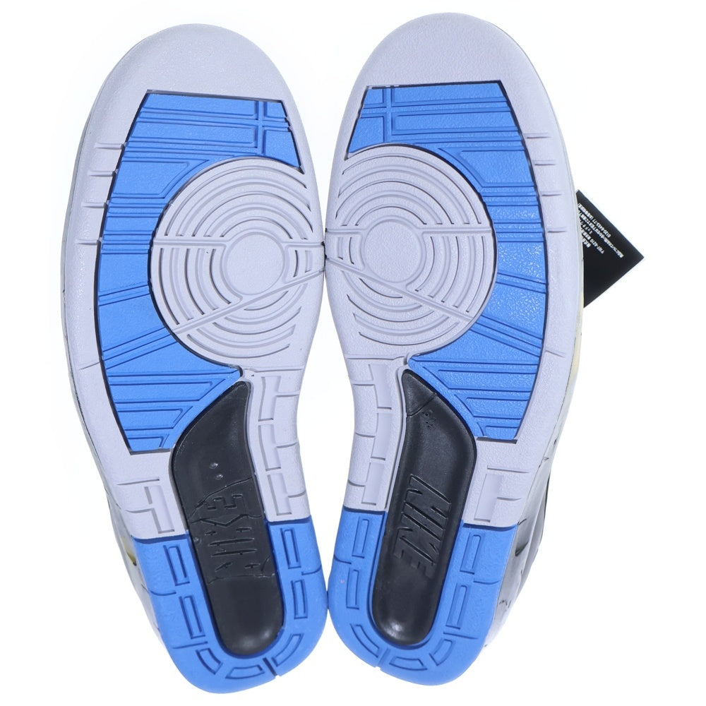NIKE(ナイキ) ×OFF-WHITE AIR JORDAN 2 RETRO LOW SP オフホワイト エアジョーダン2 レトロ ローカットスニーカー ブラック/ブルー US9.5/27.5cm DJ4375-004