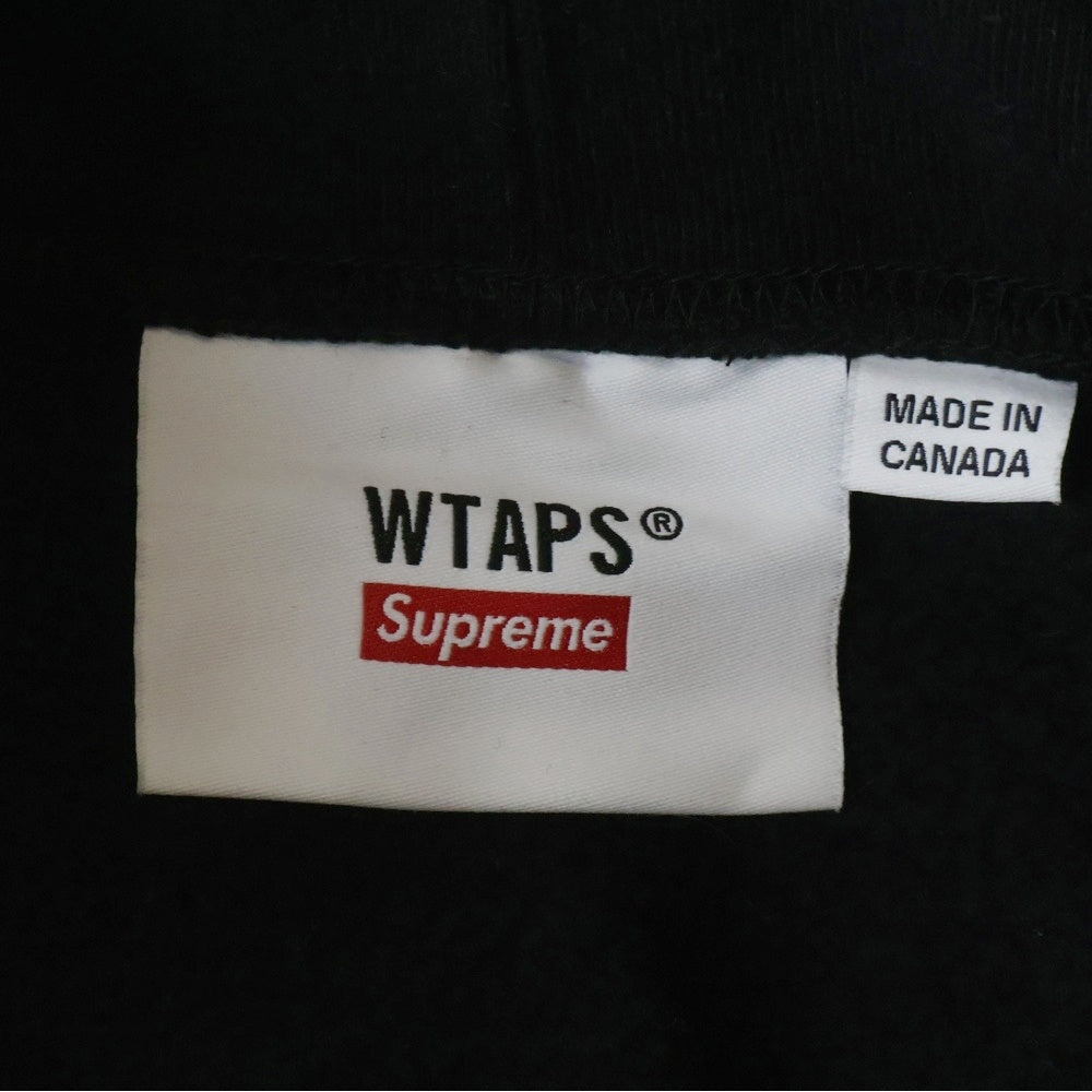 SUPREME(シュプリーム) 21AW ×WTAPS Sic'em!! Hooded Sweatshirt ダブルタップス シックエム プルオーバースウェットパーカー フーディー ブラック