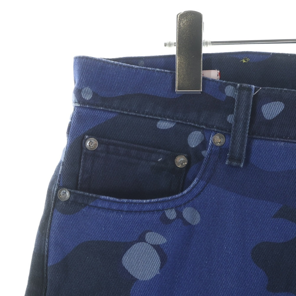 OFF-WHITE(オフホワイト) 22AW CAMO SKATE JEANS カモ柄 スケート マルチポケット ジップアップ ストレート デニム パンツ インディゴ OMYA138F22DEN001