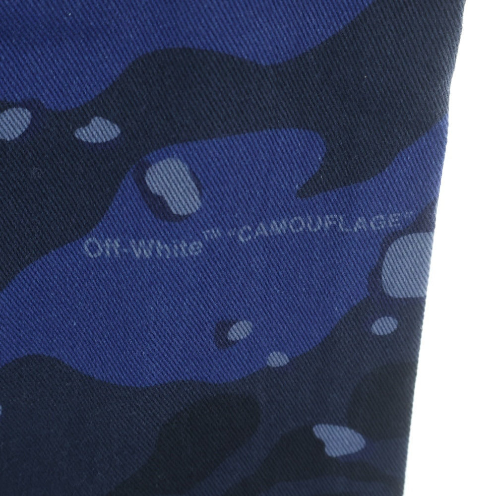 OFF-WHITE(オフホワイト) 22AW CAMO SKATE JEANS カモ柄 スケート マルチポケット ジップアップ ストレート デニム パンツ インディゴ OMYA138F22DEN001