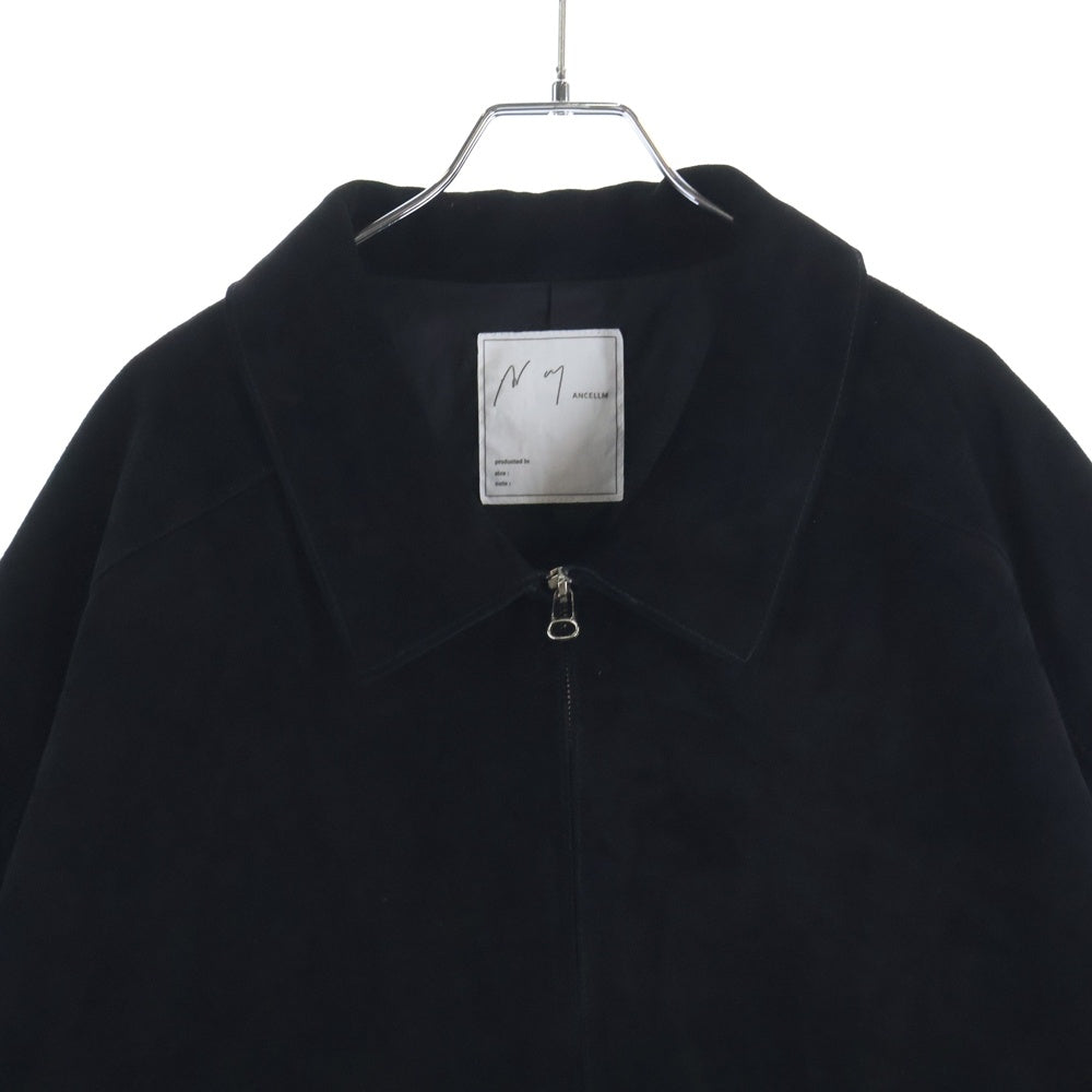 ANCELLM(アンセルム) 26SS GEEP LEATHER JACKET ギープレザー ジップアップジャケット ブラック ANC-JK84-B