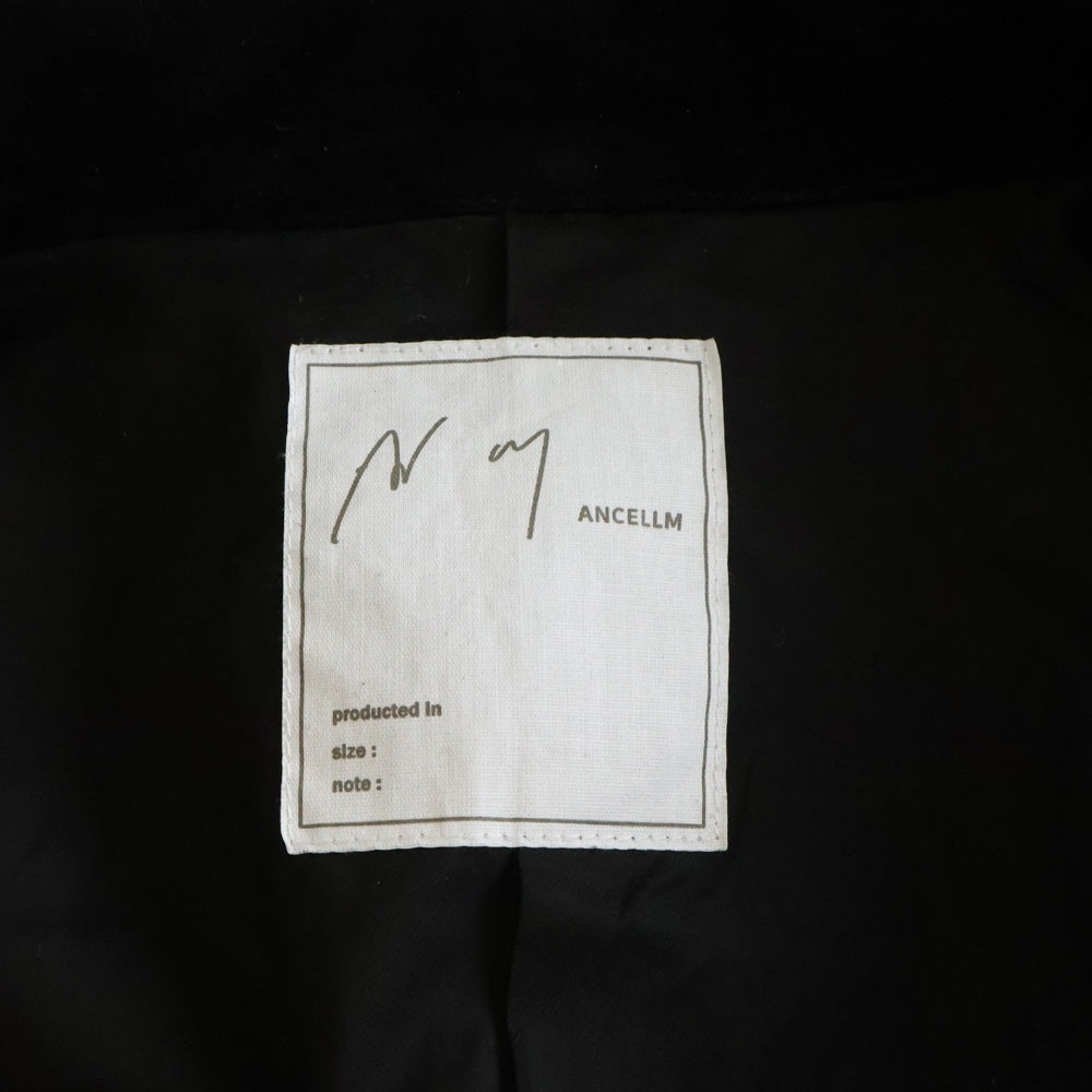 ANCELLM(アンセルム) 26SS GEEP LEATHER JACKET ギープレザー ジップアップジャケット ブラック ANC-JK84-B