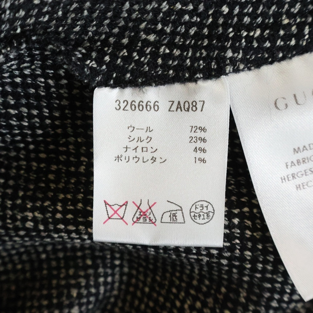 GUCCI(グッチ) ミックスツイード プルオーバー ドルマンスリーブポンチョ レディース ブラック 32666