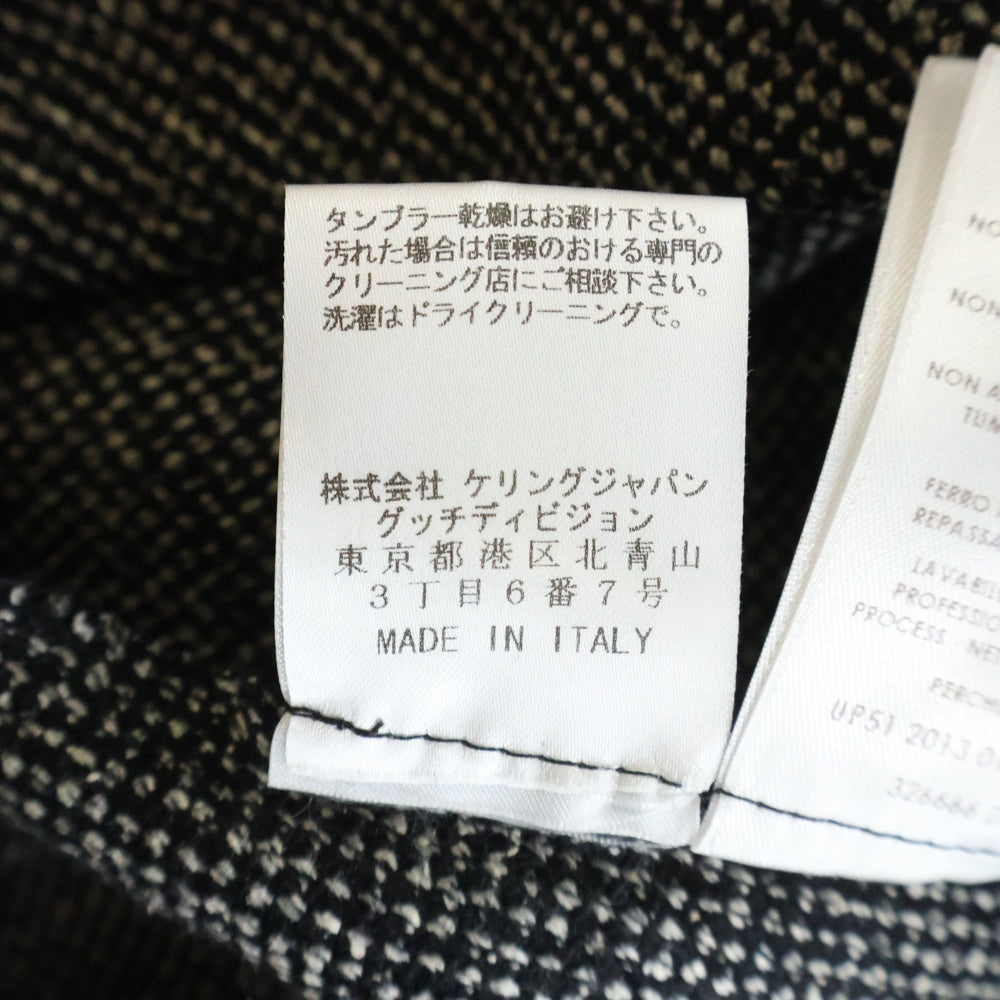 GUCCI(グッチ) ミックスツイード プルオーバー ドルマンスリーブポンチョ レディース ブラック 32666