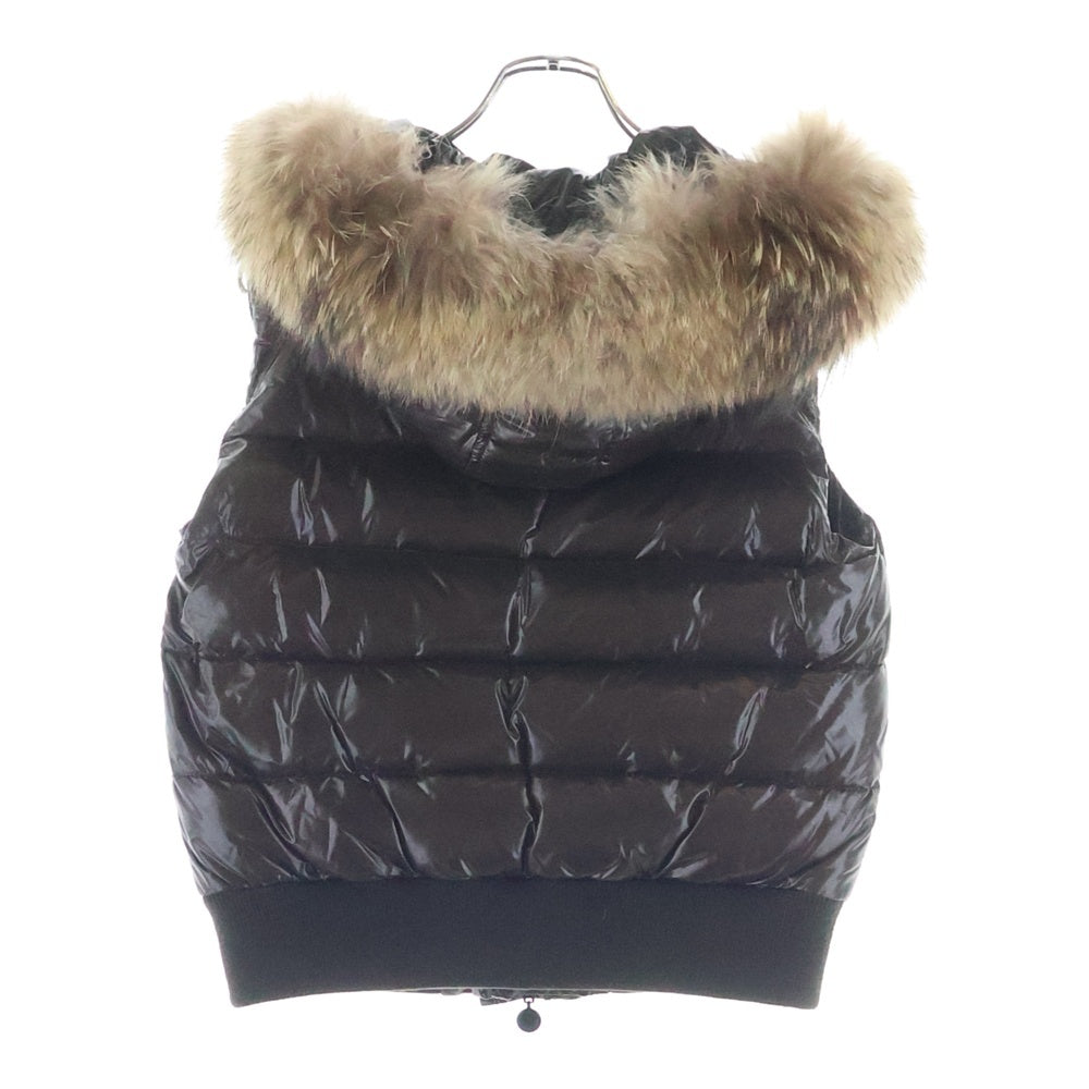 MONCLER(モンクレール) TARN GILET ターンジレ ファーフーデッドダウンベスト ブラウン 122-093-48302-25