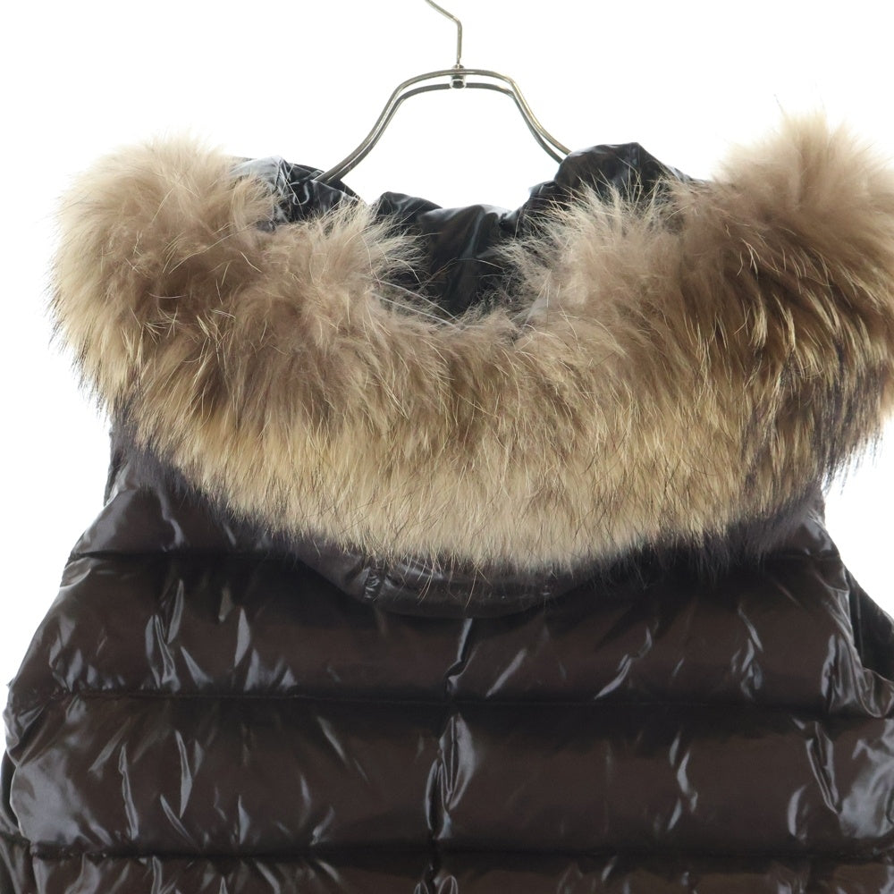 MONCLER(モンクレール) TARN GILET ターンジレ ファーフーデッドダウンベスト ブラウン 122-093-48302-25